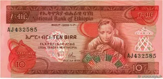 Ethiopia 10 Birr, 1969 obverse