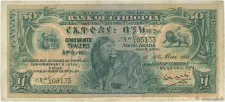 Ethiopia 50 Thalers, 1932-1933 obverse