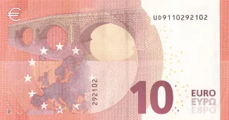 Eurozone 10 Euros, 2014-2019 reverse