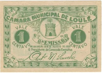 Faro, District of 1 Centavo, obverse