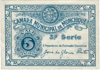 Faro, District of 5 Centavos, obverse