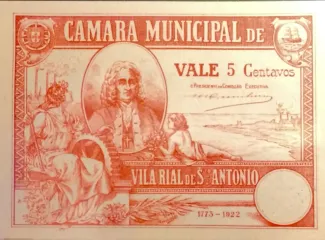 Faro, District of 5 Centavos, 1922 obverse
