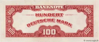 Federal Republic of Germany 100 Mark, 1948 reverse