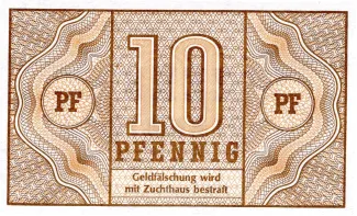 Federal Republic of Germany 10 Pfennigs, 1967 P-26 reverse