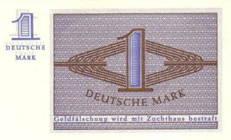 Federal Republic of Germany 1 Mark, 1967 P-28 reverse
