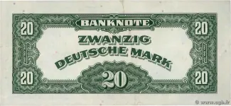 Federal Republic of Germany 20 Mark, 1948 reverse