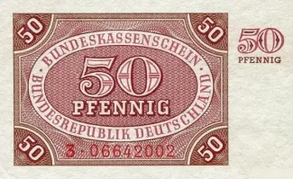 Federal Republic of Germany 50 Pfennigs, 1967 P-27 obverse