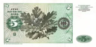 Federal Republic of Germany 5 Mark, 1960-1980 reverse