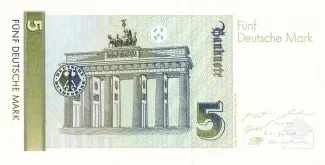 Federal Republic of Germany 5 Mark, 1991 reverse