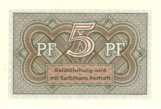 Federal Republic of Germany 5 Pfennigs, 1967 P-25 reverse
