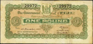 Fiji 1 Pound, 1914-1930                (1914-1939) obverse