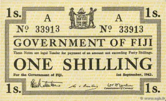Fiji 1 Shillings, 1942 P-49 obverse
