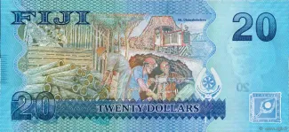 Fiji 20 Dollars, 2013 reverse