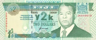 Fiji 2 Dollars, 2000 P-102 obverse