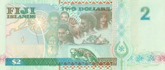 Fiji 2 Dollars, 2000 P-102 reverse