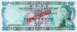 Fiji 50 Cents - Elizabeth II, 1974 P-70 obverse