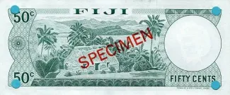 Fiji 50 Cents - Elizabeth II, 1974 P-70 reverse
