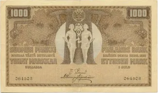 Finland 1.000 Markkaa, 1909 obverse