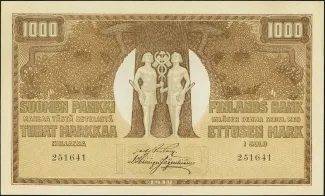 Finland 1.000 Markkaa, 1918 obverse