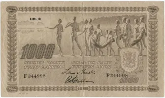 Finland 1.000 Markkaa,, 1922 obverse