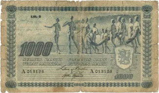 Finland 1.000 Markkaa,, 1922 obverse