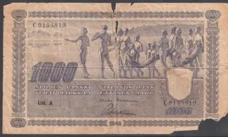 Finland 1.000 Markkaa,, 1945 obverse