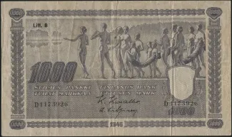 Finland 1.000 Markkaa,, 1945 obverse