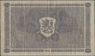 Finland 1.000 Markkaa,, 1945 reverse