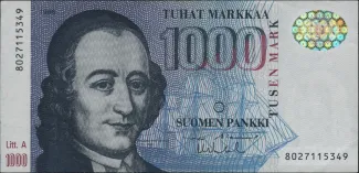 Finland 1.000 Markkaa, 1986 obverse