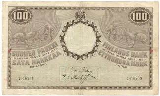 Finland 100 Markkaa, 1909 obverse