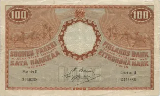 Finland 100 Markkaa,, 1909 obverse