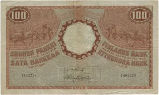 Finland 100 Markkaa, 1918 obverse