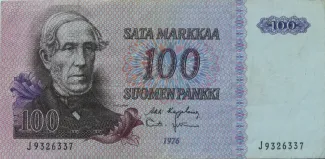 Finland 100 Markkaa, 1976 obverse