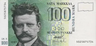 Finland 100 Markkaa, 1986 obverse