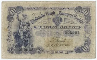 Finland 10 Markkaa, 1898 obverse