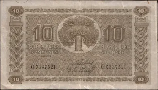 Finland 10 Markkaa, 1922 obverse