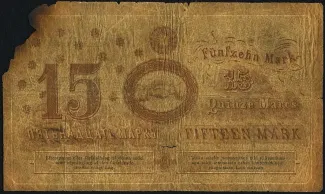 Finland 15 Markkaa, 1866 reverse