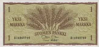 Finland 1 Markka, 1963 obverse