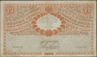 Finland 20 Markkaa 1917, 1909 obverse