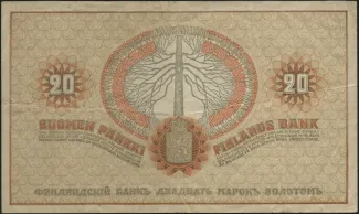 Finland 20 Markkaa 1917, 1909 reverse