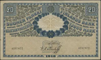 Finland 20 Markkaa, 1918 obverse