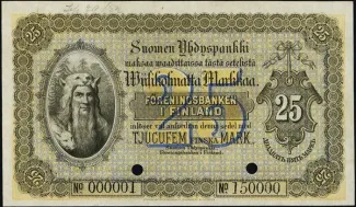 Finland 25 Markkaa, 1882 obverse