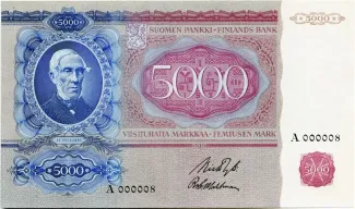 Finland 5.000 Markkaa, 1939 obverse