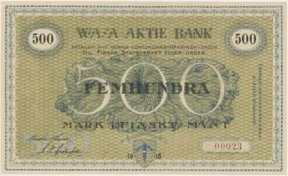 Finland 500 Markkaa, 1918 reverse