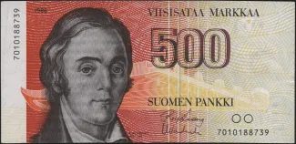 Finland 500 Markkaa, 1986 obverse