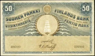 Finland 50 Markkaa, 1918 obverse