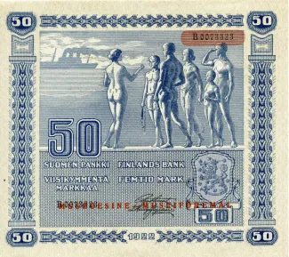 Finland 50 Markkaa, 1922 obverse