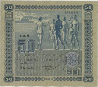 Finland 50 Markkaa,, 1922 obverse