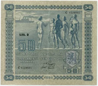Finland 50 Markkaa,, 1939 obverse