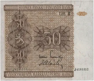 Finland 50 Markkaa,, 1945 obverse